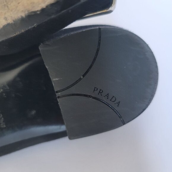 Prada Calzature Donna Suede Leather Ballet Flats. Size US8/EU 38 - Picture 6 of 8